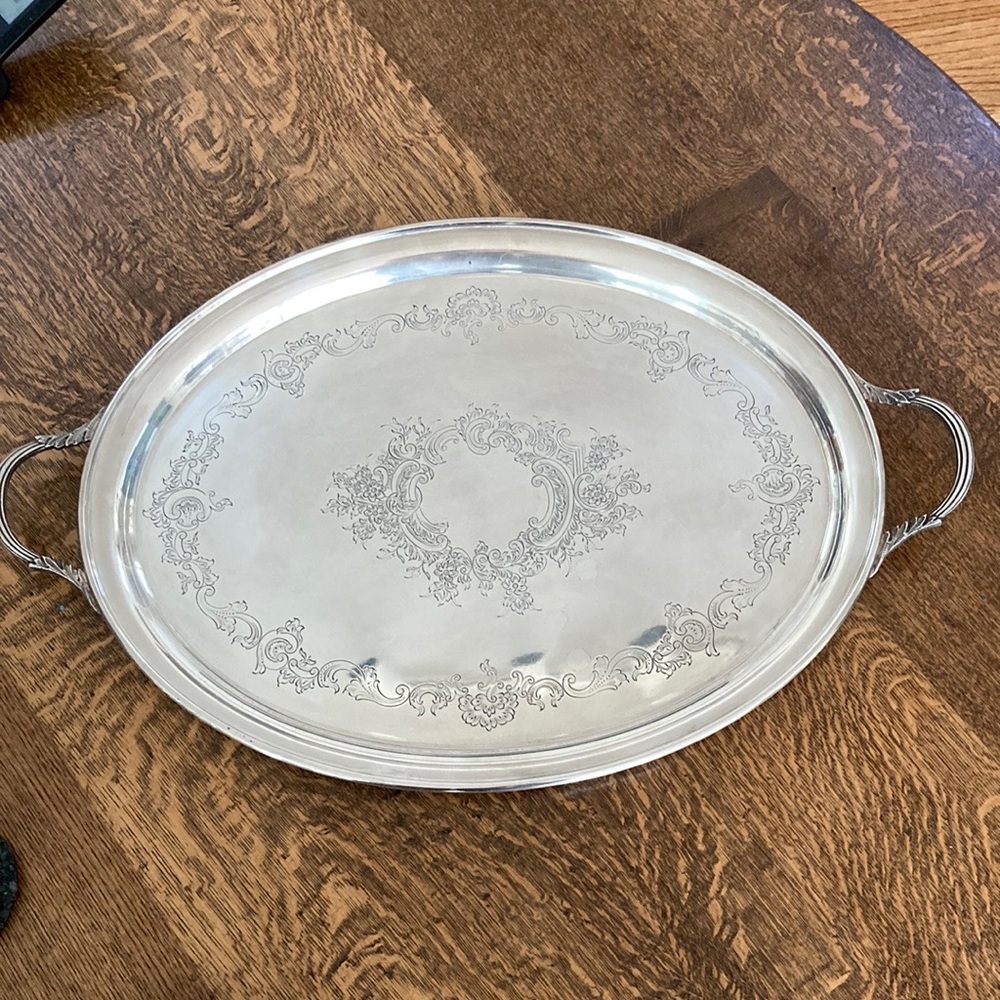 Antique Silver Plated Tray